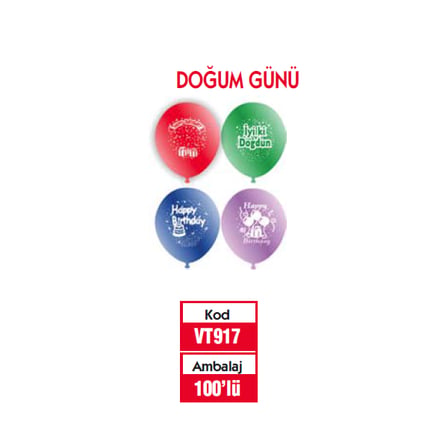 Vatan Balon İyiki Doğdun 100 LÜ VT917