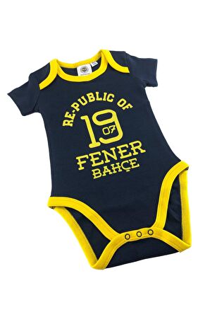 Fenerbahçe Lisanslı Unisex Bebek Kısa Kollu Body Zıbın