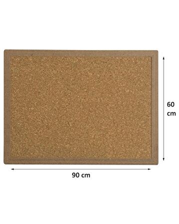 Temel 60x90 Naturel MDF Çerçeve Mantar Pano