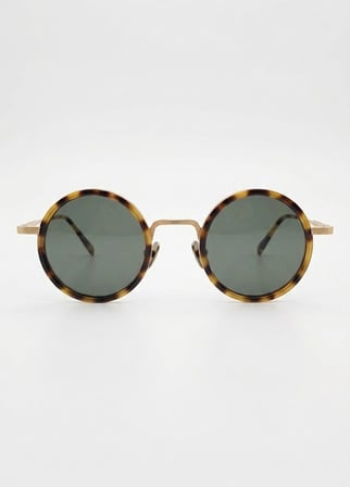 Sanches Özel Seri — El Yapımı Polarize Yuvarlak Retro Güneş Gözlüğü  48 mm Asetat çerçeve Titanyum D