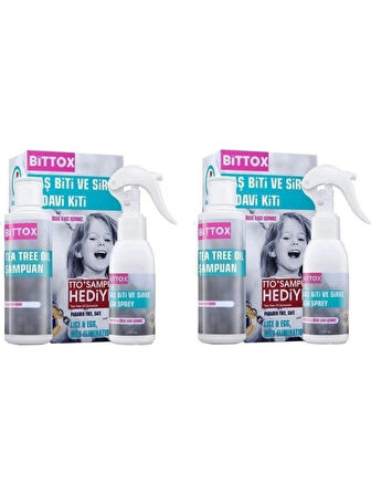 Bittox 100 ml Sprey + 150 Şampuan+ Metal Tarak Hediyeli - 2 Kutu Kofre