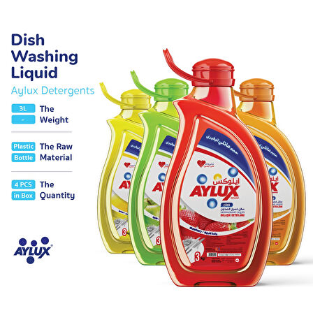 Aylux Bulaşık Detarjanı Elmalı 3 Lt