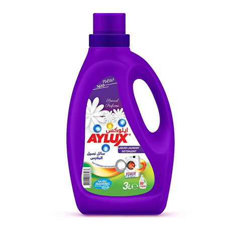 Aylux çamaşır Detarjanı Sıvı Mor - Beyaz 3 Lt 