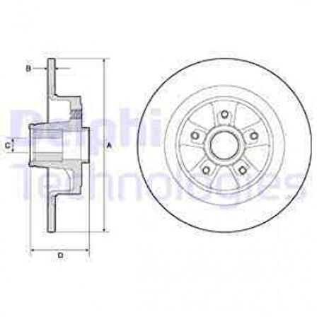 Renault Arka Fren Diski Rulmanlı Renault Megane II Rs 2.0 16v Turbo 5 Bijon - Delphi Bg9136rs