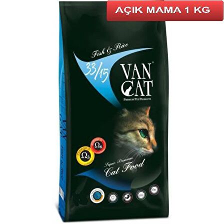 Vancat Somonlu Kedi Maması 1 kg AÇIK