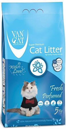 Vancat Fresh Compact Bentonit İnce Taneli Kedi Kumu 5 Kg