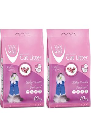 Van Cat Baby Powder Parfümlü Kedi Kumu 10 Kg 2 Adet