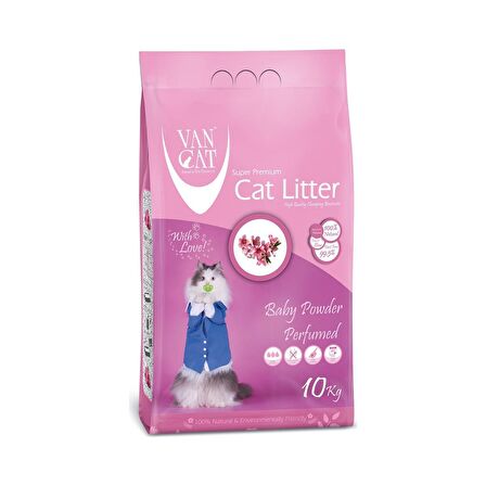 Vancat Baby Powder Kokulu İnce Taneli Kedi Kumu 10 kg