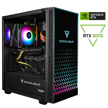 Casper Excalibur E65H.147F-EF70X-0HE Intel Core i7-14700F 64GB RAM 1TB NVME SSD RTX 5070 Freedos