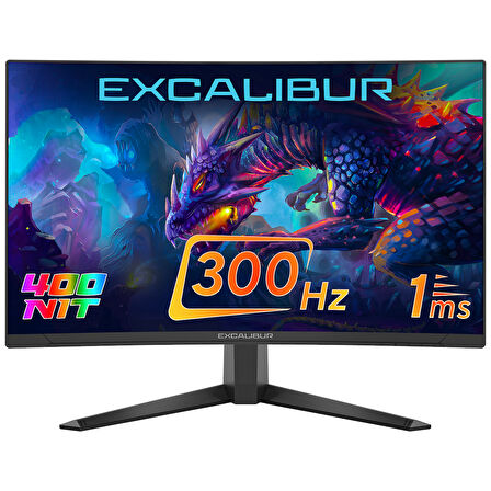 Casper Excalibur E27FVC-E 27" 300HZ 1MS 400NIT Fast VA Curved HDR10 Oyuncu Monitörü 