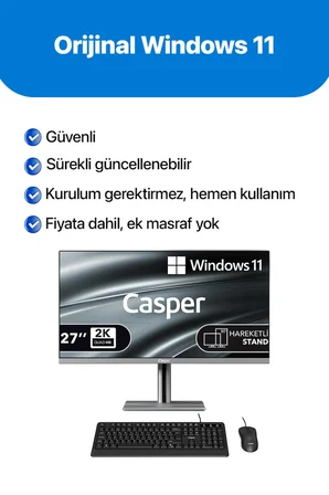 Casper Nirvana A97.1362-DV00A-V-G Intel Core i7-13620H 32GB RAM 500GB NVMe SSD Windows 11 Pro All in one
