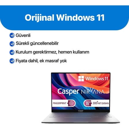 Nirvana S100 I7-13620H 12GB Ddr5 480GB W11H 16" S100.1362-AV00A-G-F