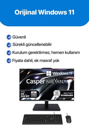 Casper Nirvana A80.1342-DF00P-V-S Intel Core i5-13420H 32GB RAM 1TB NVME SSD Windows 11