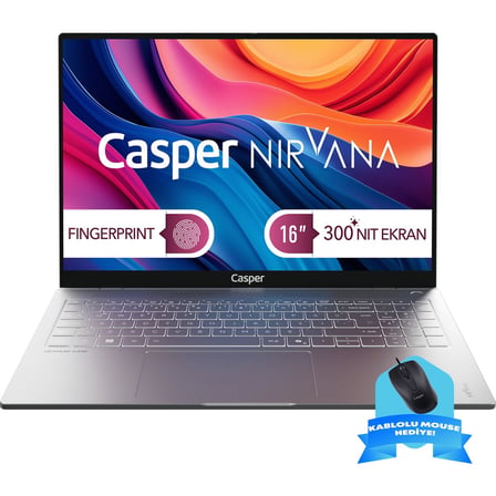 Nirvana Taşınabilir Bilgisayar S100 300NIT İ7-13620H 16GB Ddr5 Ram 1tb SSD Windows 11 Home Taşınabilir Bilgisayar S100.1362-BF00A-G-F-KM35S