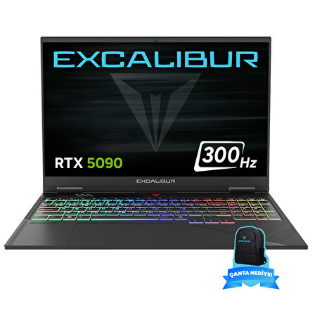 Casper Excalibur G920.1490-DF90X-E Intel Core i9-14900HX 32GB DDR5 RAM 1TB NVME SSD 24GB RTX5090 Freedos 300Hz Gaming Laptop