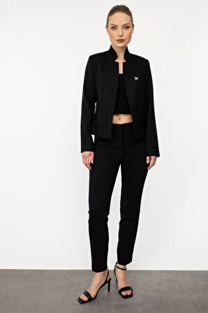 Cepli Kumaş Pantolon Siyah | 40