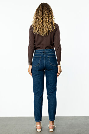 Ekol Kadın Mom Jeans Yüksek Bel Pantolon 4125 Indigo