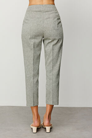 Ekol Kadın Yüksel Bel Yandan Cepli Pantolon 4068 Oliv