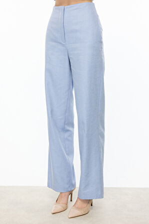 Ekol Kadın Boru Paça Yandan Cepli Pantolon 4080 Mavi