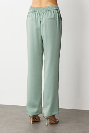 Ekol Kadın Tek Pile Bol Paça Pantolon 4266 Mint