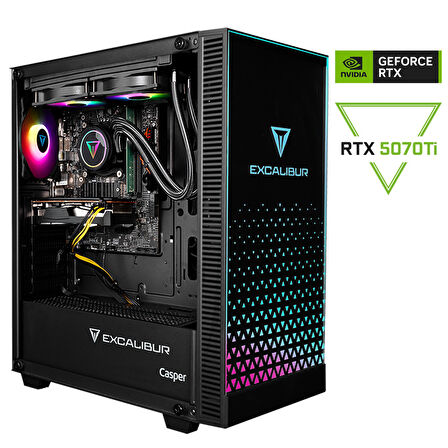 Casper Excalibur E65H.147F-DFP0X-0RE Intel Core i7-14700F 32GB RAM 1TB SSD Nvidia GeForce RTX 5070TI Freedos