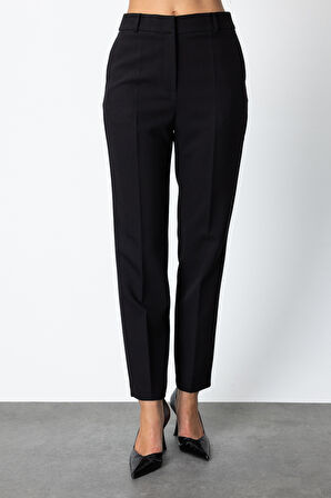 Ekol Kadın Yüksek Bel Boru Paça Pantolon 5091 Siyah