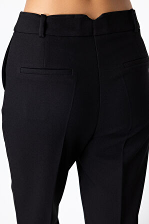 Ekol Kadın Yüksek Bel Boru Paça Pantolon 5091 Siyah