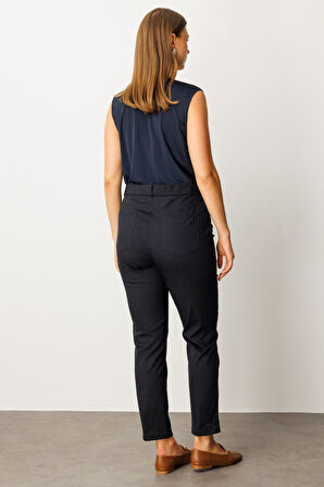 Ekol Kadın Büyük Beden Dar Paça Pantolon 1063 Lacivert