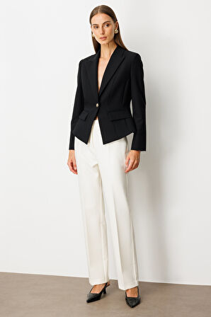 Ekol Kadın Kapak Cepli Vatkalı Ceket 5021 Siyah