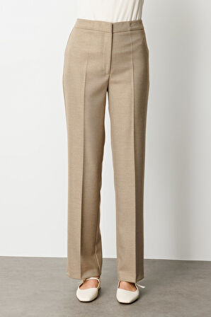 Ekol Kadın Cepsiz Boru Paça Pantolon 5051 Gold