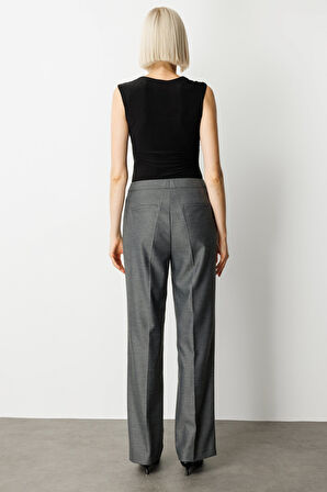 Ekol Kadın Cepsiz Boru Paça Pantolon 5051 Antrasit