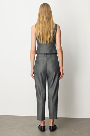 Ekol Kadın Yüksek Bel Dar Paça Pantolon 5055 Antrasit