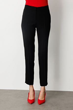 Ekol Kadın Dar Paça Krep Pantolon 1029 Siyah