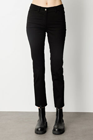 Ekol Kadın Dar Paça Kanvas Pantolon 1189 Siyah