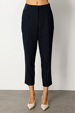 Ekol Kadın Beli Kalın Lastikli Dar Paça Pantolon 1109 Lacivert