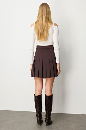 Ekol Kadın Piliseli Tenis Etek 2005 Kahverengi