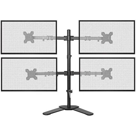 Ergoflex EF44 Steel Design 2-8 Kg Quad Ekran Asansörlü 13-27inch Desktop Monitör Standı