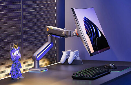 NB Ergonomic G70-Gaming , 32-60inch RGB Aydınlatmalı , Oyuncu Monitör Standı 
