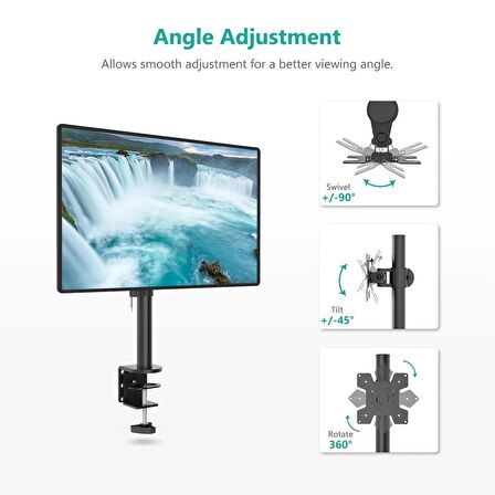 Ergoflex EF61 Steel Design 2-8 kg Asansörlü 17"-27" Monitör Standı