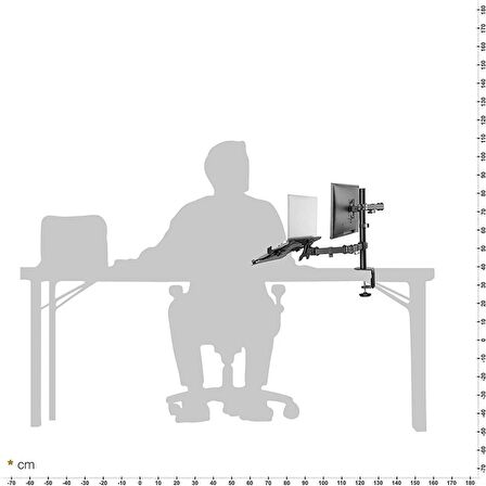 Ergoflex EF74 Steel Design 2-8 kg Çift Kol Asansörlü 13"-30" Monitör&10-17" Laptop Standı