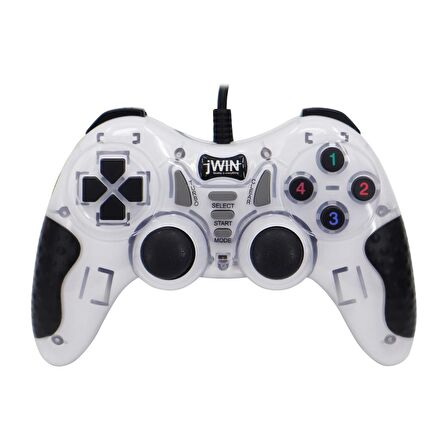 Jwin USB-1245 PC Gamepad  Bilgisayar Oyun Kolu - Beyaz