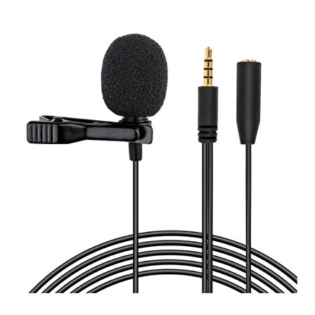 Jwin MIC-100 Metal Mandallı Yaka Mikrofonu