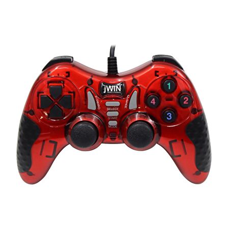 Jwin USB-1245 PC Gamepad  Bilgisayar Oyun Kolu - Kırmızı