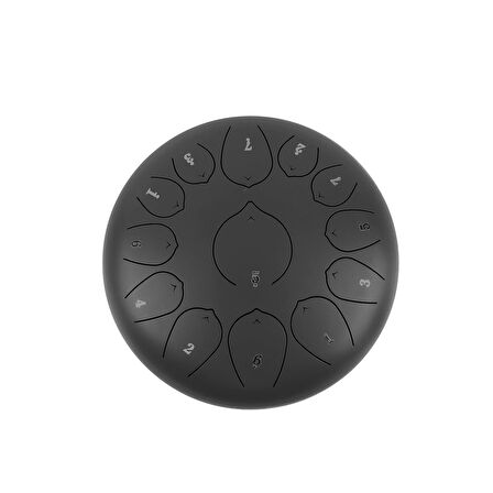 Jwin JTN-1213 12 Inç 13 Ses Ton Çelik Handpan Tongue Drum Davulu - Siyah