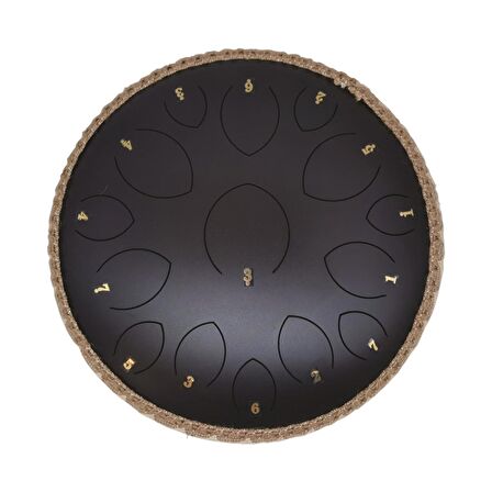 Jwin JTN-1415 14 Inç 15 Ses Ton Çelik Handpan Tongue Drum Davulu - Siyah