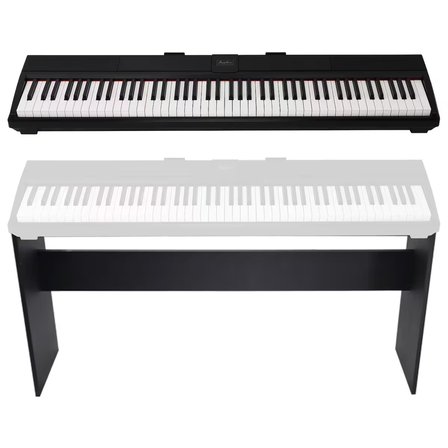 Jwin Sapphire SDP-110 Çekiç Aksiyonlu 88 Tuşlu Dijital Piyano + Tabure - Siyah