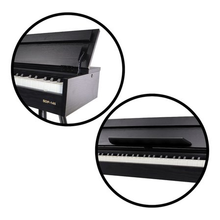 Jwin Sapphire SDP-145 Çekiç Aksiyonlu 88 Tuşlu Dijital Piyano + Tabure - Siyah