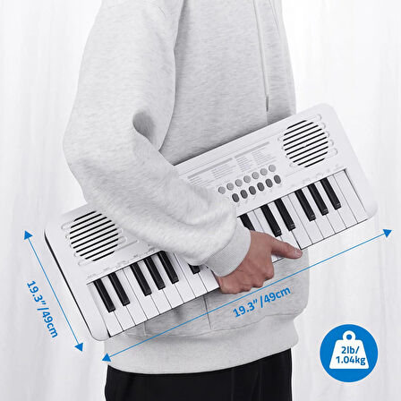 Jwin Sapphire MK-1537 37 Tuşlu Org (Adaptör Hediye)-Beyaz