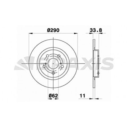Toyota Fren Aynası Duz Arka Toyota Avensis 09-> (290x5) - Braxıs Ae0416