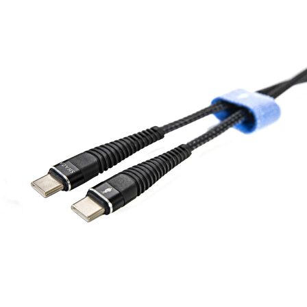 SHAZA TYPE-C TO TYPE-C PD 5A 100W Örgülü Hızlı Şarj ve Data Kablosu 3 Metre